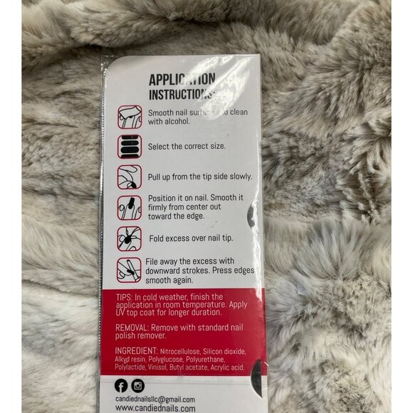 Colorful Candied Nail Wraps 16 Strips 100% Real Nail Polish Non-Toxic Lasts 10 D - Picture 4 of 4